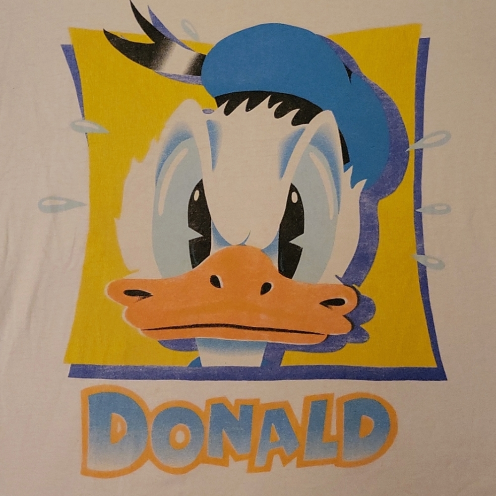 VTG Y2K Mickey & Co Donald Duck T Shirt Unisex Disney Graphic Tee Single Stitch